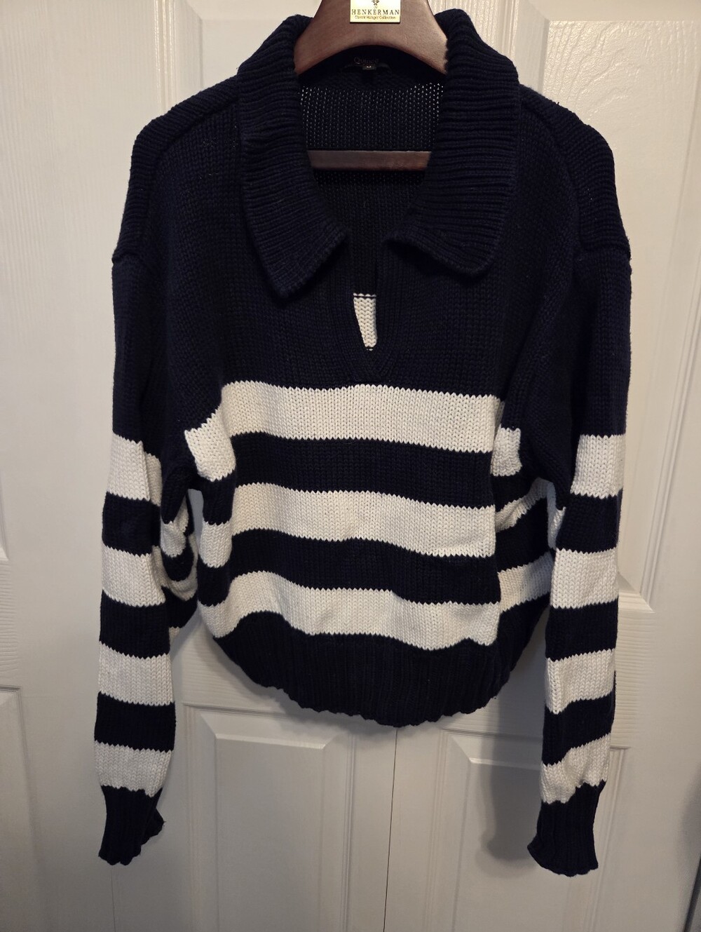 Quince 100% Organic Cotton Cropped Polo Sweater - Picture 5 of 8